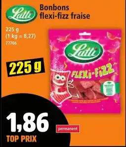 Norma Lutti bonbons flexi-fizz fraise offre