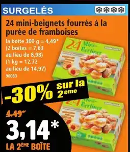 Norma 24 mini-beignets fourrés à la purée de framboises offre