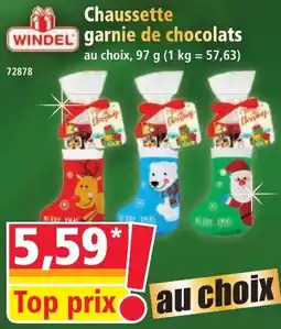 Norma WINDEL chaussette garnie de chocolats offre