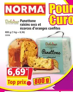 Norma Panettone raisins secs et écorces d'oranges confites offre