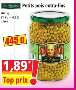 Norma St. antoine petits pois extra-fins offre