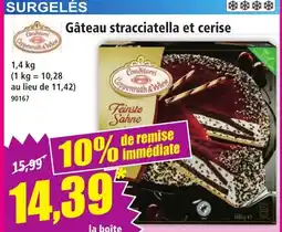 Norma Gâteau stracciatella et cerise offre