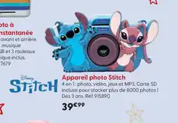 La Grande Récré Appareil photo Stitch offre