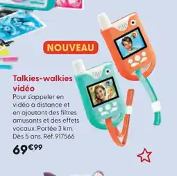 La Grande Récré Talkies-walkies vidéo offre