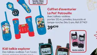 La Grande Récré Coffret d'aventurier La Pat' Patrouille offre
