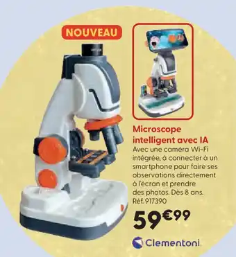 La Grande Récré CLEMENTONI Microscope intelligent avec IA offre