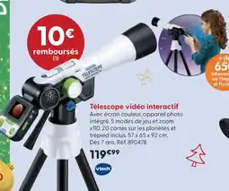 La Grande Récré VTECH Télescope vidéo interactif offre