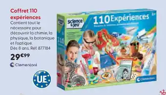 La Grande Récré CLEMENTONI Coffret 110 expériences offre