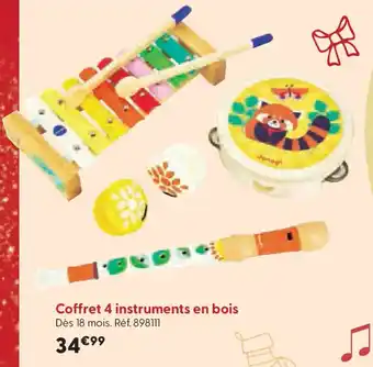 La Grande Récré Coffret 4 instruments en bois offre