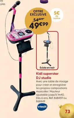 La Grande Récré VTECH Kidi superstar DJ studio offre