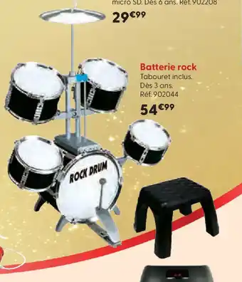 La Grande Récré Batterie rock offre