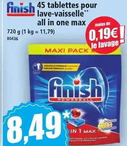 Norma finish 45 tablettes pour lave-vaisselle all in one max offre