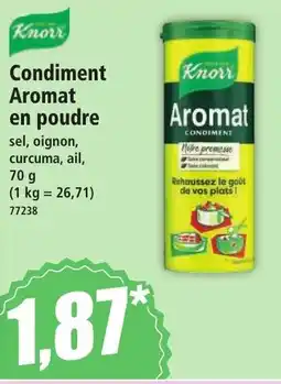 Norma Knorr Condiment Aromat en poudre offre