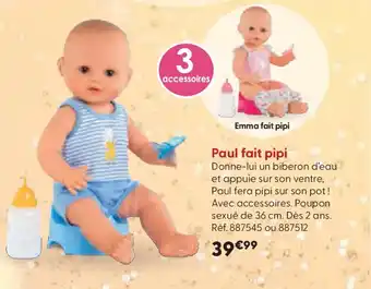 La Grande Récré Paul fait pipi offre