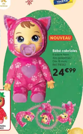 La Grande Récré Bébé cabrioles offre