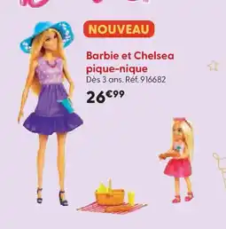 La Grande Récré Barbie et Chelsea pique-nique offre