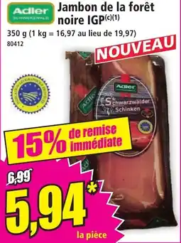 Norma Adler jambon de la forêt noire igp offre