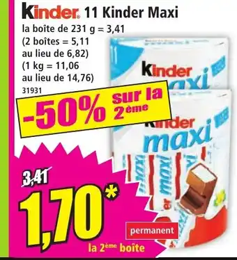 Norma Kinder. 11 Kinder Maxi offre