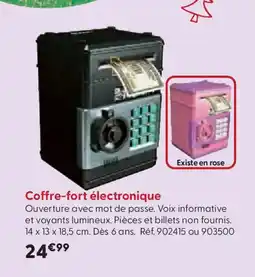 La Grande Récré Coffre-fort électronique offre