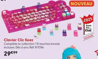 La Grande Récré Clavier Clic Keez offre