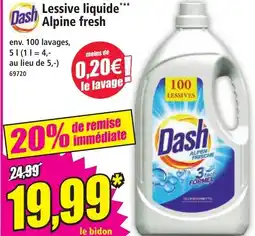 Norma Dash Lessive liquide alpine fresh offre
