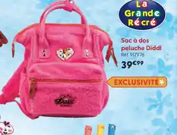 La Grande Récré Sac à dos peluche Diddl offre