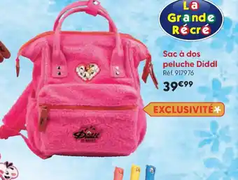 La Grande Récré Sac à dos peluche Diddl offre