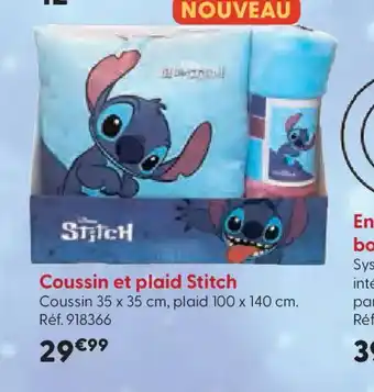 La Grande Récré Coussin et plaid Stitch offre