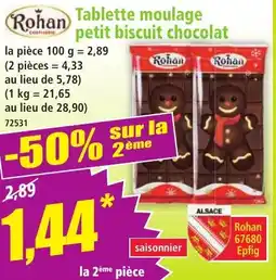 Norma Rohan Tablette moulage petit biscuit chocolat offre