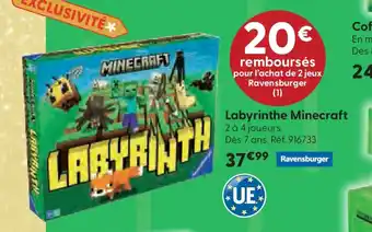 La Grande Récré Labyrinthe Minecraft offre
