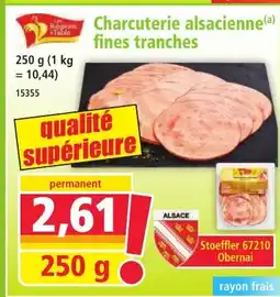 Norma Charcuterie alsacienne fines tranches offre