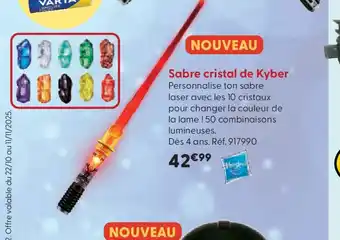 La Grande Récré Sabre cristal de Kyber offre