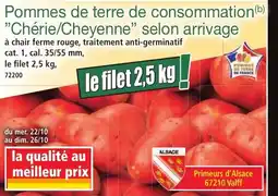 Norma Pommes de terre de consommation chérie/cheyenne selon arrivage offre