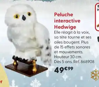 La Grande Récré Peluche interactive Hedwige offre