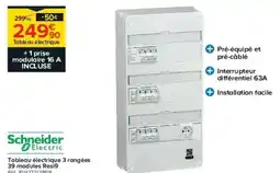 Castorama Tableau électrique 3 rangées 39 modules Resi9 offre