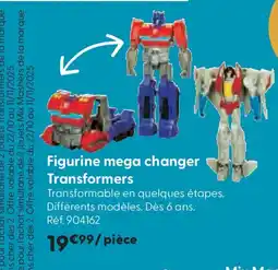 La Grande Récré Figurine mega changer Transformers offre