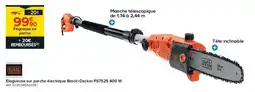 Castorama Élagueuse sur perche électrique Black+Decker PS7525 800 W offre