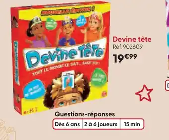 La Grande Récré Devine tête offre