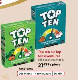 La Grande Récré TOP TEN ou aventures offre