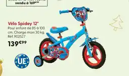 La Grande Récré Vélo Spidey 12" offre