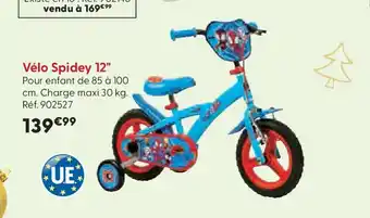 La Grande Récré Vélo Spidey 12" offre