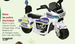 La Grande Récré Moto de police électrique offre