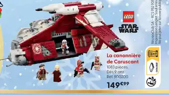 La Grande Récré LEGO STAR WARS La canonnière de Coruscant offre