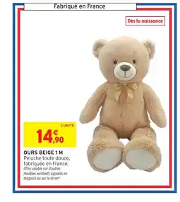 Intermarché Hyper Ours beige 1 m offre
