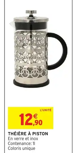 Intermarché Hyper Théière à piston offre