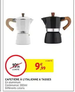 Intermarché Hyper Cafetière à l'italienne 6 tasses offre