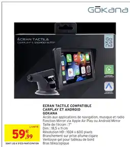 Intermarché Hyper Ecran tactile compatible carplay et android offre