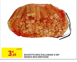 Intermarché Hyper Buchette bois d'allumage 5 dm³ negoce bois bretagne offre