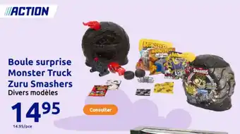 Action Boule surprise monster truck zuru smashers offre