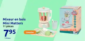 Action Mixeur en bois Mini Matters 11 pièces offre